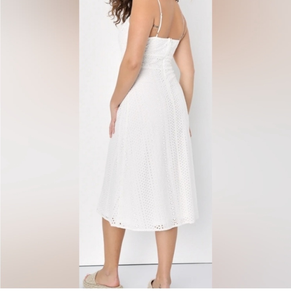 Lulu’s Chic White Eyelet Pattern Maxi Dress XL Summer Wedding Guest - Picture 14 of 14